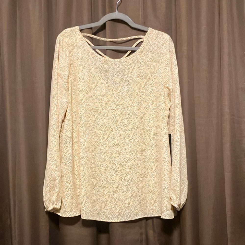 Moa Moa Micro Animal Print Long Sleeve with Open Ladder Back